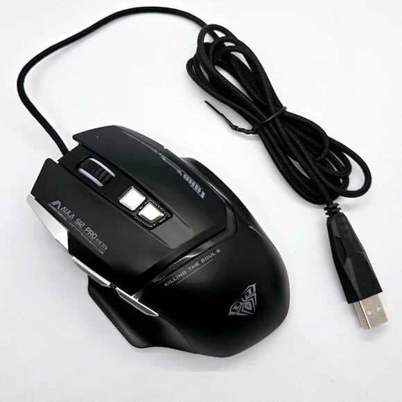 AULA MOUNTAIN S1Z PRO GAMING MOUSE – BLACK – NEW IN BOX – HIGH-PRECISION RGB - Picture 4 of 7